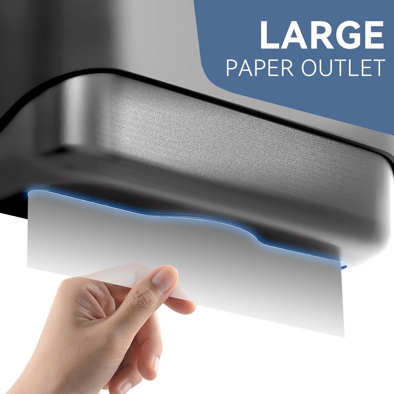interhasa! ! Commercial Paper Towel Dispenser Wall Mounted, Adhesive Multifold Trifold c Fold Paper Towel Dispenser for Bathroom 10.8" L x 3.5" W x 8" H - Image 5